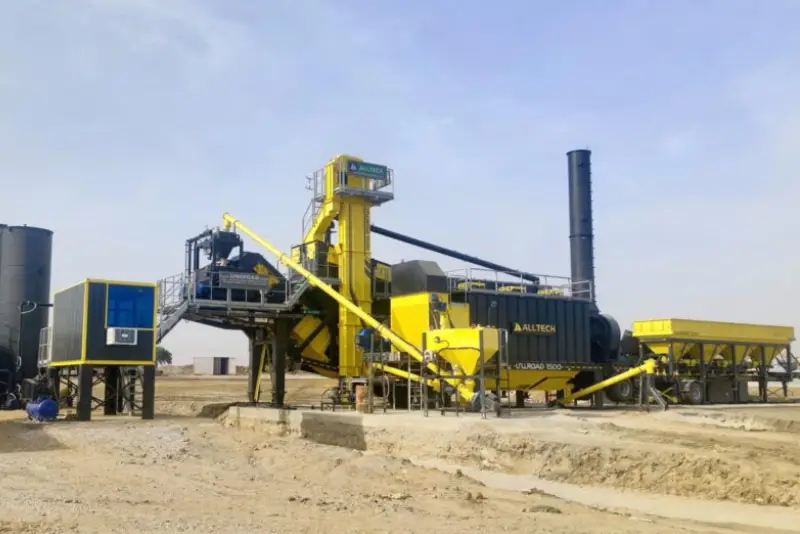 Asphalt hot mix production towers and equipment